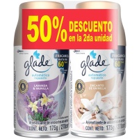 AROMATIZADOR GLADE AUTOMATICO REPUESTO LAVANDA Y LIMON X2