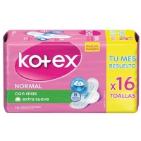 TOALLAS FEMENINAS KOTEX NORMAL X16