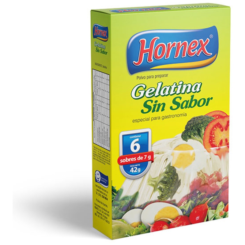 GELATINA HORNEX SIN SABOR 6 UNID. Provision Bella Vista