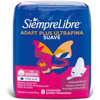 TOALLAS FEMENINAS SIEMPRE LIBRE ULTRAFINA SUAVE X8