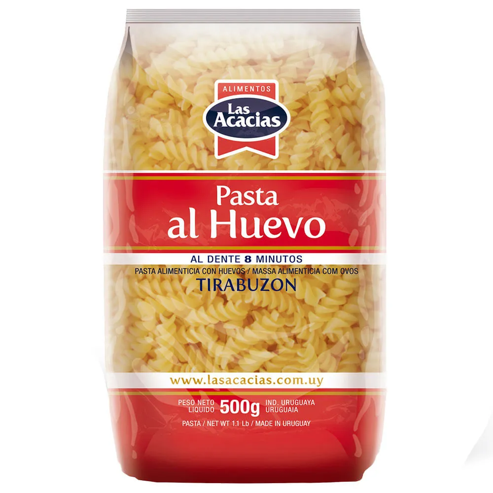 FIDEO LAS ACACIAS AL HUEVO TIRABUZON 500 GR
